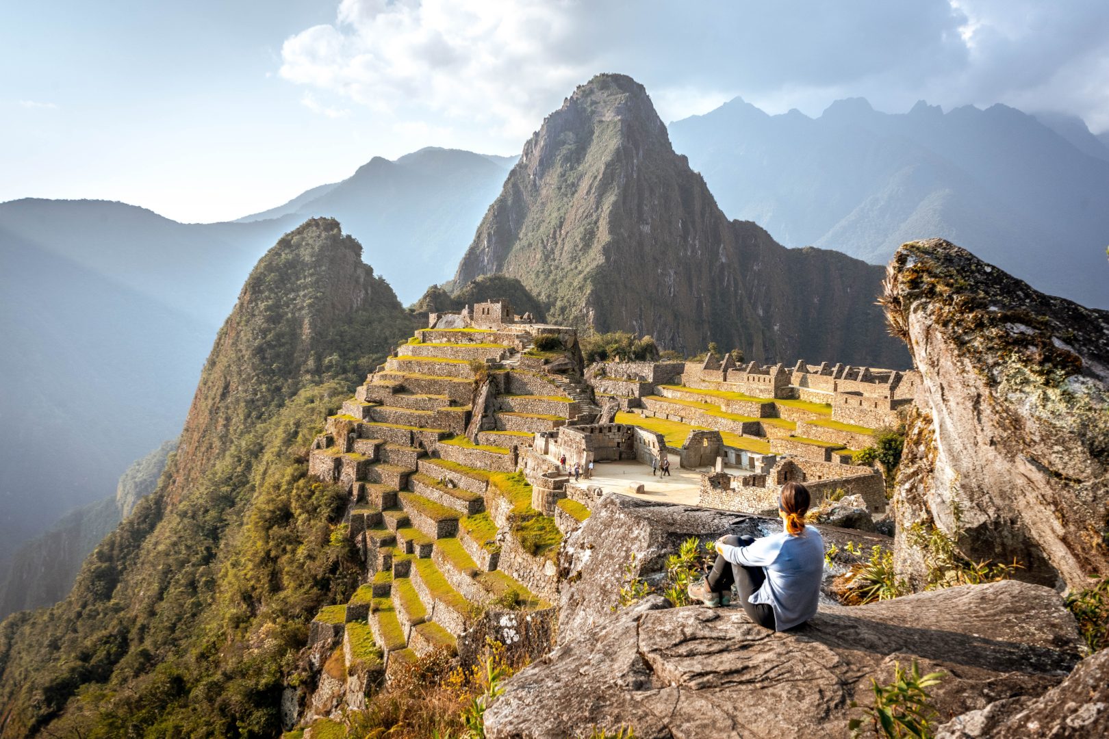 A hiker at Machu Picchu, Peru