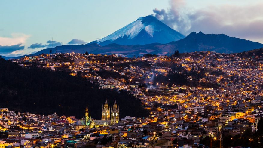 Quito at sunset