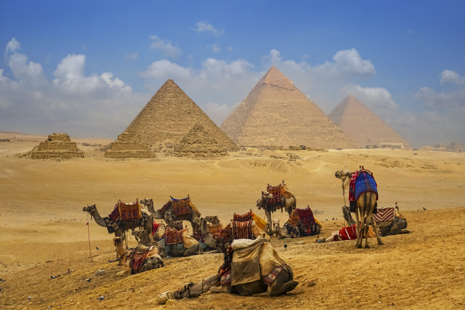 Egypt_Cairo_Giza_Pyramids with camels