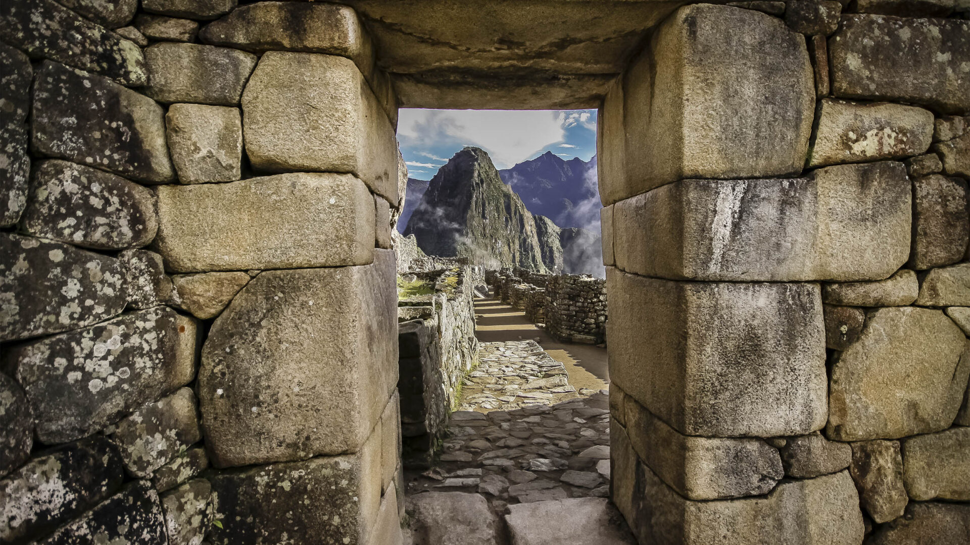 Multi City Vacation Packages: View through doorway at Machu Picchu Ruins: Cultural Tours