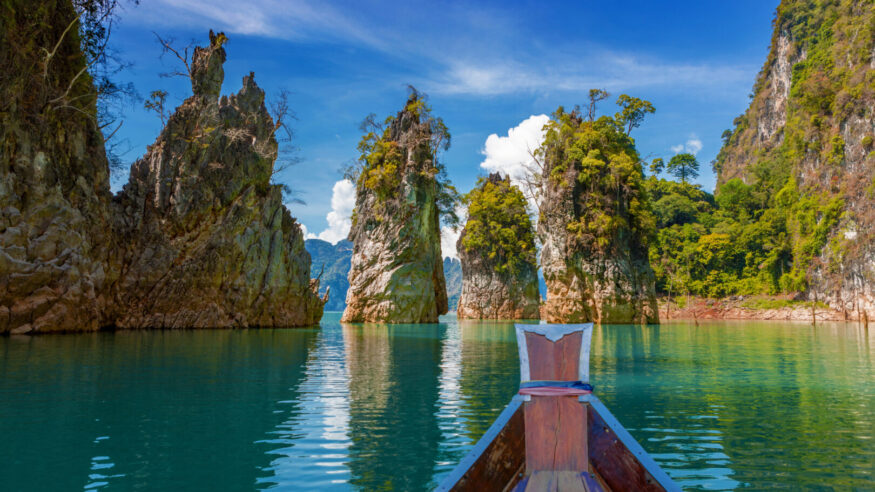 Khao Sok National Park is a nature lover's paradise tucked away in Southern Thailand. Take a hike through the jungle, kayak through jaw-dropping rock formations, embark on a wildlife safari, or relax on the deck of your floating bungalow. 