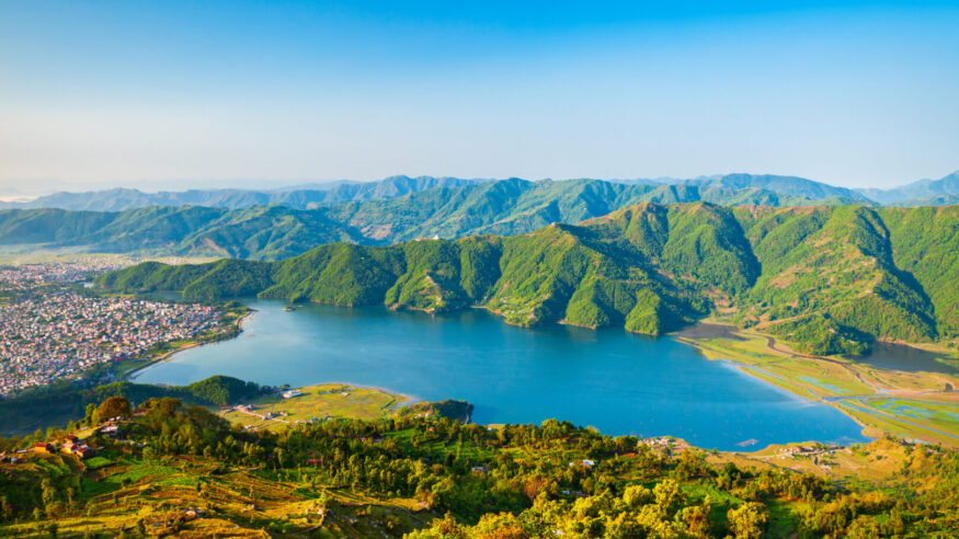 Phewa Lake, or Fewa Tal, is a mountain lake near Pokhara
