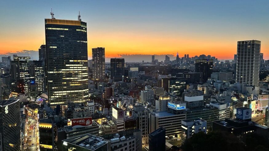 Tokyo skyline at night 
